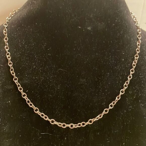 29” silver tone Cable chain necklace with lobster clasp